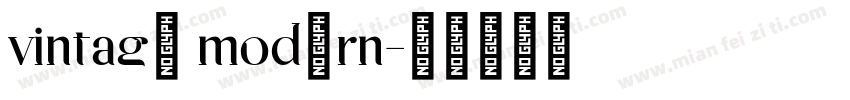 vintage modern字体转换